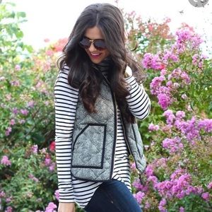 J. Crew Quilted houndstooth vest